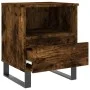 Mesita de noche madera de ingeniería roble ahumado 40x35x50 cm de , Mesitas de noche - Ref: Foro24-830646, Precio: 43,09 €, D...