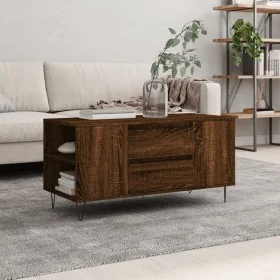 Oak brown engineered wood coffee table 102x44.5x50 cm by , Coffee table - Ref: Foro24-831003, Price: 78,13 €, Discount: %