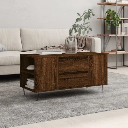 Oak brown engineered wood coffee table 102x44.5x50 cm by , Coffee table - Ref: Foro24-831003, Price: 78,13 €, Discount: %