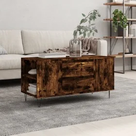 Smoked oak engineered wood coffee table 102x44.5x50 cm by , Coffee table - Ref: Foro24-831001, Price: 74,97 €, Discount: %