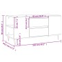 Couchtisch aus geräuchertem Eichenholzwerkstoff, 102 x 44,5 x 50 cm von , Couchtisch - Ref: Foro24-831001, Preis: 75,89 €, Ra...