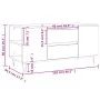Smoked oak engineered wood coffee table 102x44.5x50 cm by , Coffee table - Ref: Foro24-831001, Price: 74,97 €, Discount: %