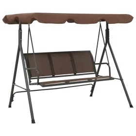 Garden rocking bench with brown awning by vidaXL, Garden rockers - Ref: Foro24-41422, Price: 190,35 €, Discount: %