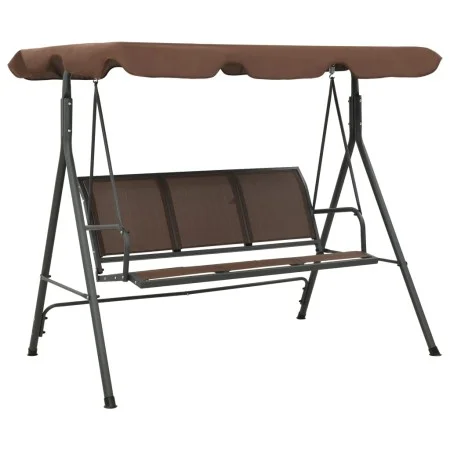 Garden rocking bench with brown awning by vidaXL, Garden rockers - Ref: Foro24-41422, Price: 190,35 €, Discount: %