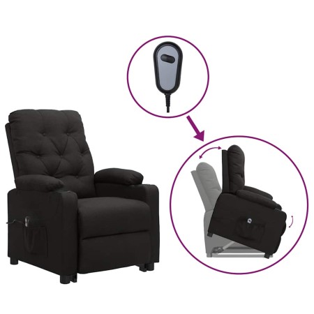 Sillón elevable tela negro