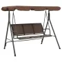 Garden rocking bench with brown awning by vidaXL, Garden rockers - Ref: Foro24-41422, Price: 190,35 €, Discount: %