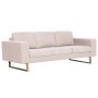 3-Sitzer-Sofa aus cremefarbenem Stoff von , Sofas - Ref: Foro24-281382, Preis: 407,06 €, Rabatt: %