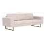 3-seater cream fabric sofa by , Sofas - Ref: Foro24-281382, Price: 402,01 €, Discount: %