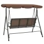 Garden rocking bench with brown awning by vidaXL, Garden rockers - Ref: Foro24-41422, Price: 190,35 €, Discount: %