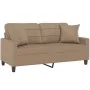 2-seater sofa with cappuccino synthetic leather cushions 140 cm by , Sofas - Ref: Foro24-3200807, Price: 225,48 €, Discount: %