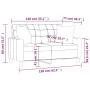 2-Sitzer-Sofa mit Cappuccino-Kunstlederkissen 140 cm von , Sofas - Ref: Foro24-3200807, Preis: 225,48 €, Rabatt: %