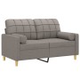 2-seater sofa with taupe gray fabric cushions 120 cm by , Sofas - Ref: Foro24-3200781, Price: 219,22 €, Discount: %