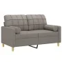 2-seater sofa with taupe gray fabric cushions 120 cm by , Sofas - Ref: Foro24-3200781, Price: 215,86 €, Discount: %