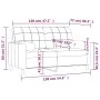 2-seater sofa with taupe gray fabric cushions 120 cm by , Sofas - Ref: Foro24-3200781, Price: 215,86 €, Discount: %