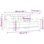 3-seater sofa with red synthetic leather cushions 180 cm by , Sofas - Ref: Foro24-3200811, Price: 284,08 €, Discount: %