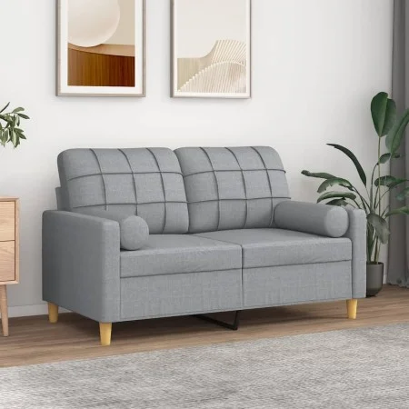2-seater sofa with light gray fabric cushions 120 cm by , Sofas - Ref: Foro24-3200774, Price: 208,46 €, Discount: %