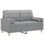 2-seater sofa with light gray fabric cushions 120 cm by , Sofas - Ref: Foro24-3200774, Price: 208,46 €, Discount: %