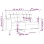 2-seater sofa with light gray fabric cushions 120 cm by , Sofas - Ref: Foro24-3200774, Price: 235,07 €, Discount: %