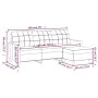 3-Sitzer-Sofa mit Hocker aus rotem Kunstleder, 180 cm von , Sofas - Ref: Foro24-3201017, Preis: 309,00 €, Rabatt: %
