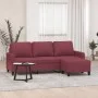 3-Sitzer-Sofa mit rotem Stoffhocker 180 cm von , Sofas - Ref: Foro24-3201043, Preis: 293,22 €, Rabatt: %