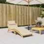 Cojín de tumbona de tela Oxford beige 186x58x3 cm de , Cojines para sillas y sofás - Ref: Foro24-314161, Precio: 59,04 €, Des...