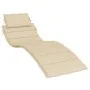 Beige Oxford fabric sun lounger cushion 186x58x3 cm by , Cushions for chairs and sofas - Ref: Foro24-314161, Price: 51,56 €, ...