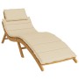 Sonnenliegenkissen aus beigem Oxford-Stoff, 186 x 58 x 3 cm von , Kissen für Stühle und Sofas - Ref: Foro24-314161, Preis: 36...