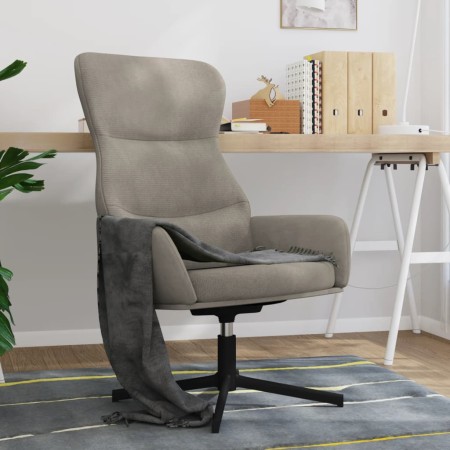 Silla de relajación de terciopelo gris claro de , Sillones - Ref: Foro24-341108, Precio: 112,57 €