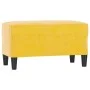 Banco de terciopelo amarillo 70x35x41 cm de , Bancos - Ref: Foro24-349403, Precio: 48,48 €, Descuento: %