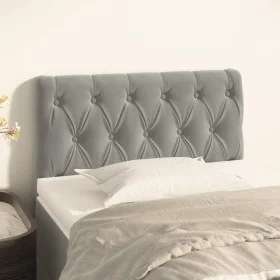 Light gray velvet headboard 80x7x78/88 cm by , Headboards and footboards - Ref: Foro24-346306, Price: 43,54 €, Discount: %