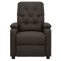 Sillón elevable tela marrón oscuro