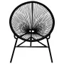 Runder Gartenstuhl aus schwarzem synthetischem Rattan von vidaXL, Gartenstühle - Ref: Foro24-41383, Preis: 106,33 €, Rabatt: %