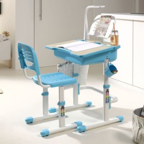 Vipack Escritorio niños regulable Comfortline 301 y silla azul