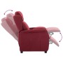 Sillón reclinable Rojo vino tinto 67.5 x 93.5 x 101.5 cm tela