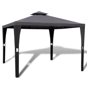 Gazebo with roof 3x3 m dark gray by vidaXL, Tents and gazebos - Ref: Foro24-41451, Price: 247,51 €, Discount: %