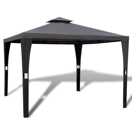 Cenador con tejado 3x3 m gris oscuro de vidaXL, Carpas y cenadores - Ref: Foro24-41451, Precio: 247,42 €, Descuento: %