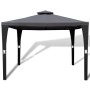 Cenador con tejado 3x3 m gris oscuro de vidaXL, Carpas y cenadores - Ref: Foro24-41451, Precio: 247,42 €, Descuento: %