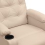 Sillón elevable tela crema