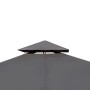 Cenador con tejado 3x3 m gris oscuro