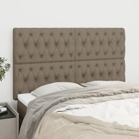 Headboards 4 units taupe gray fabric 72x7x78/88 cm by , Headboards and footboards - Ref: Foro24-3116670, Price: 147,03 €, Dis...