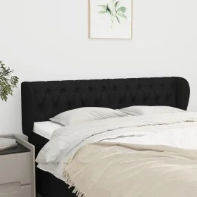 Black fabric headboard 147x23x78/88 cm by , Headboards and footboards - Ref: Foro24-3117480, Price: 74,96 €, Discount: %