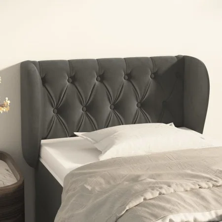 Dark gray velvet headboard 83x23x78/88 cm by , Headboards and footboards - Ref: Foro24-3117511, Price: 51,99 €, Discount: %