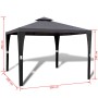 Cenador con tejado 3x3 m gris oscuro de vidaXL, Carpas y cenadores - Ref: Foro24-41451, Precio: 247,42 €, Descuento: %