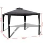 Gazebo with roof 3x3 m dark gray by vidaXL, Tents and gazebos - Ref: Foro24-41451, Price: 243,59 €, Discount: %