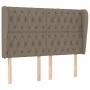 Headboard with ears in taupe gray fabric 147x23x118/128 cm by , Headboards and footboards - Ref: Foro24-3118294, Price: 159,6...
