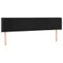 Black velvet headboard 203x16x78/88 cm by , Headboards and footboards - Ref: Foro24-3118836, Price: 84,95 €, Discount: %