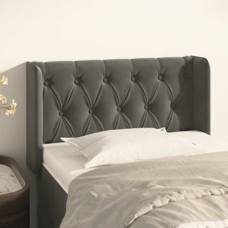 Dunkelgraues Samtkopfteil 83x16x78/88 cm von , Kopf- und Fußteile - Ref: Foro24-3119135, Preis: 51,16 €, Rabatt: %