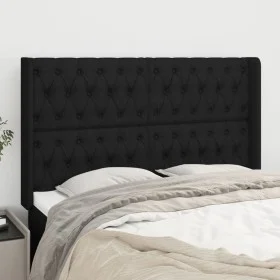 Headboard with black fabric ears 147x16x118/128 cm by , Headboards and footboards - Ref: Foro24-3119916, Price: 129,55 €, Dis...