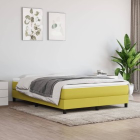 Estructura de cama de tela verde 140x190 cm