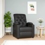Sillón elevable cuero sintético negro